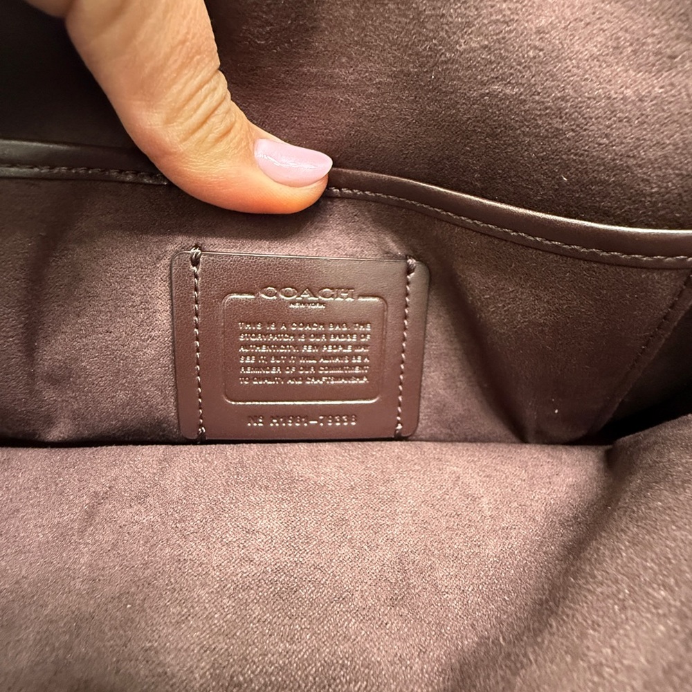 Coach Black and Brown Crossbody Bag with top handle with Gold Accents - Picture 8 of 16